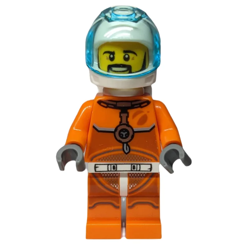 Astronaut - Orange Torso and Legs, White Helm… — minifigurine LEGO | Brick Broker
