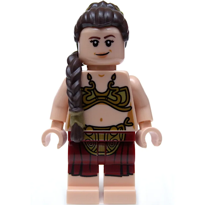 Princess Leia, Slave Outfit, Long Dark Brown… — minifigurine LEGO | Brick Broker