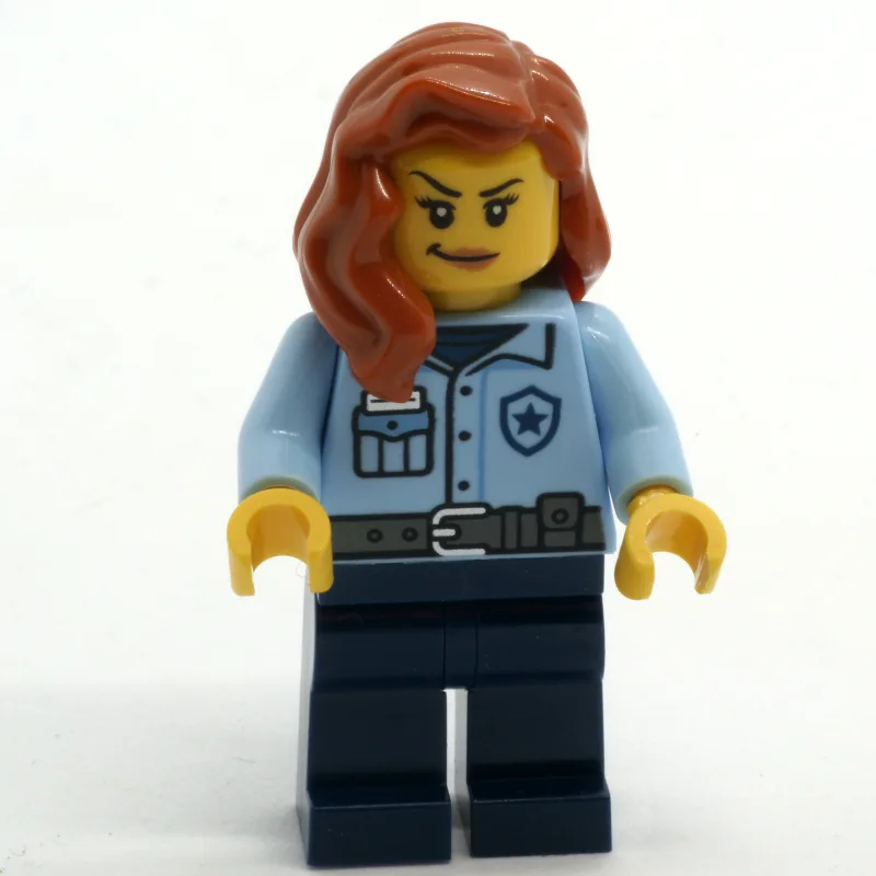 Police Officer - Bright Light Blue Torso, Dar… — minifigurine LEGO | Brick Broker