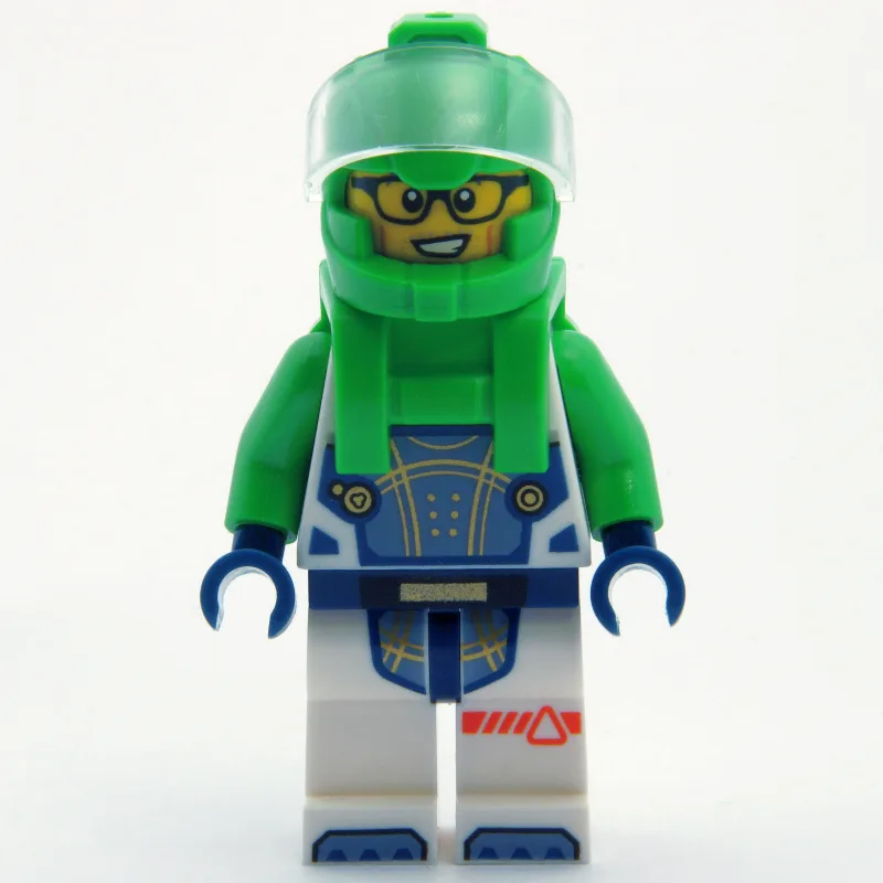 Astronaut, White Spacesuit, Bright Green Back… — minifigurine LEGO | Brick Broker