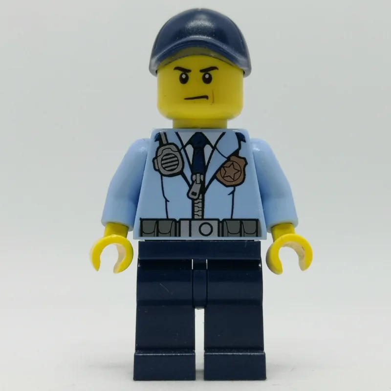 Policeman, Bright Light Blue Jacket with Zipp… — minifigurine LEGO | Brick Broker
