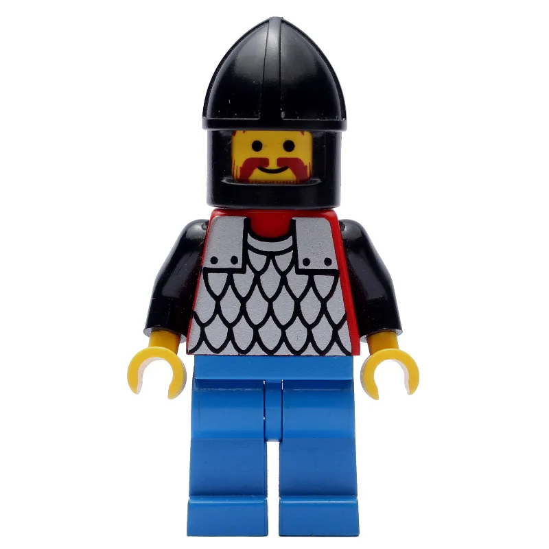 Knight (Scale Mail on Red) - Black Arms, Blue… — minifigurine LEGO | Brick Broker