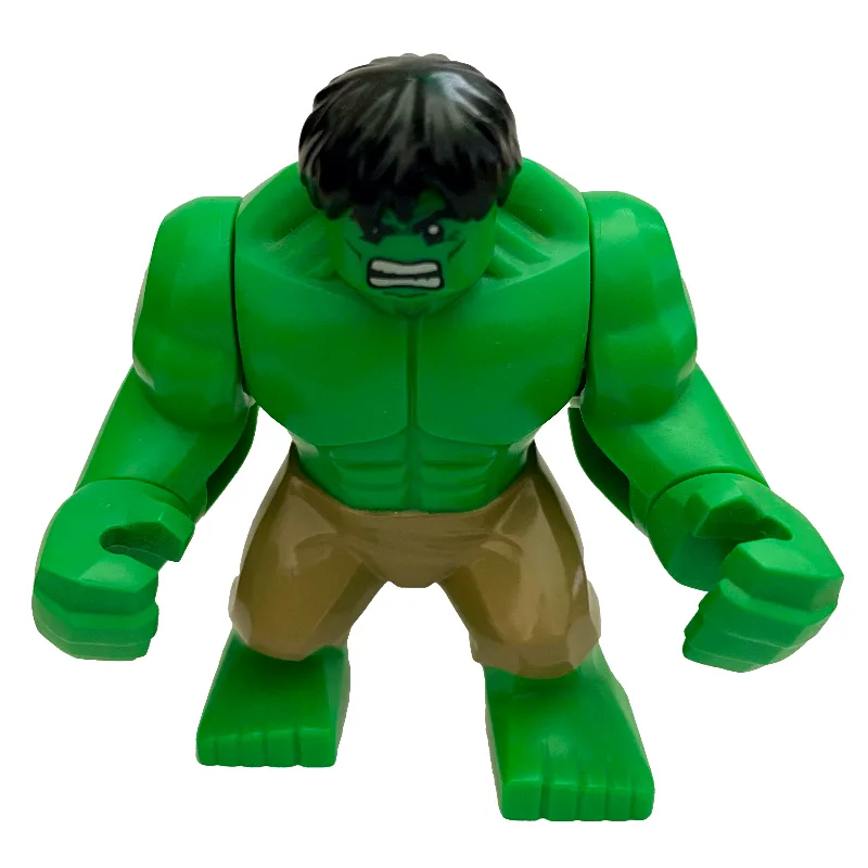 Hulk (Big Fig), Black Hair, Dark Tan Pants — minifigurine LEGO | Brick Broker