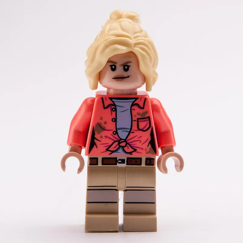 Ellie Sattler, Coral Shirt, Ponytail, Open Mo… — minifigurine LEGO | Brick Broker