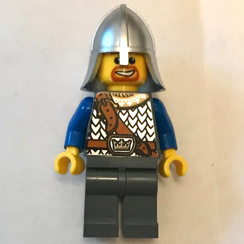 Knight - Blue Torso, Dark Bluish Grey legs, M… — minifigurine LEGO | Brick Broker