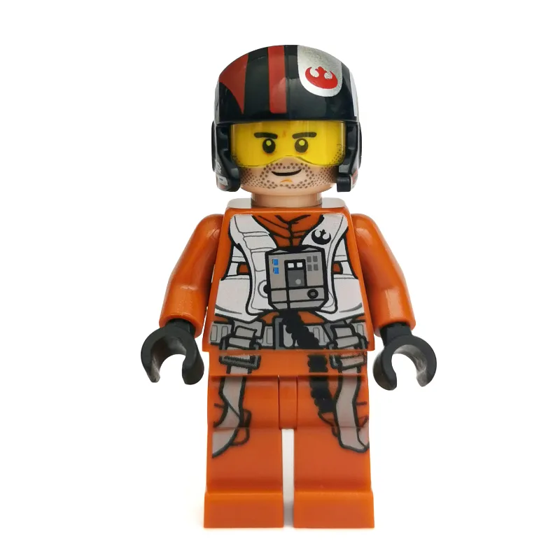 Poe Dameron, Dark Orange Pilot Outfit, Helmet… — minifigurine LEGO | Brick Broker