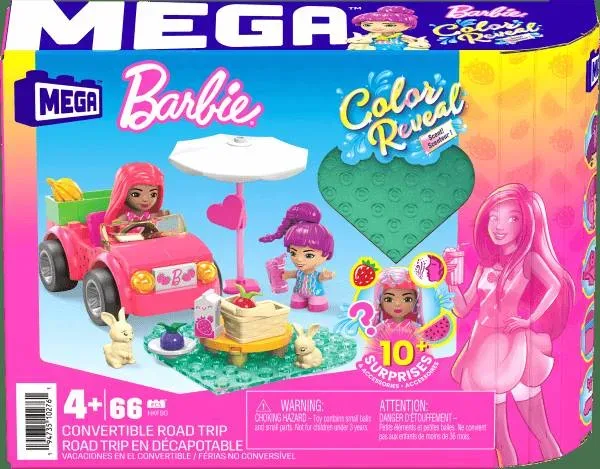 Mattel MEGA Barbie Road Trip en Cabriolet Color Reveal (HKF90) - prix | Brick Broker