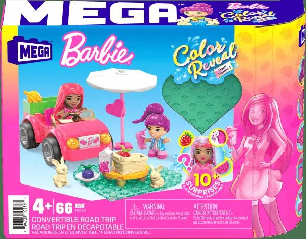 Mattel MEGA Barbie Road Trip en Cabriolet Color Reveal (HKF90) - prix | Brick Broker