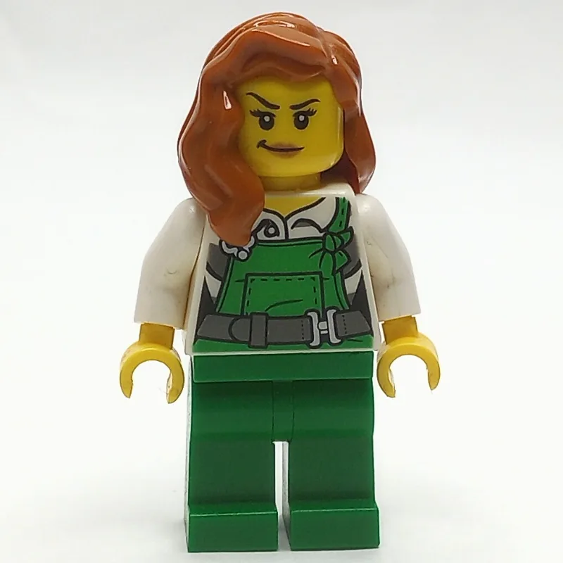 Criminal, Woman, Green Overalls over Prison S… — minifigurine LEGO | Brick Broker