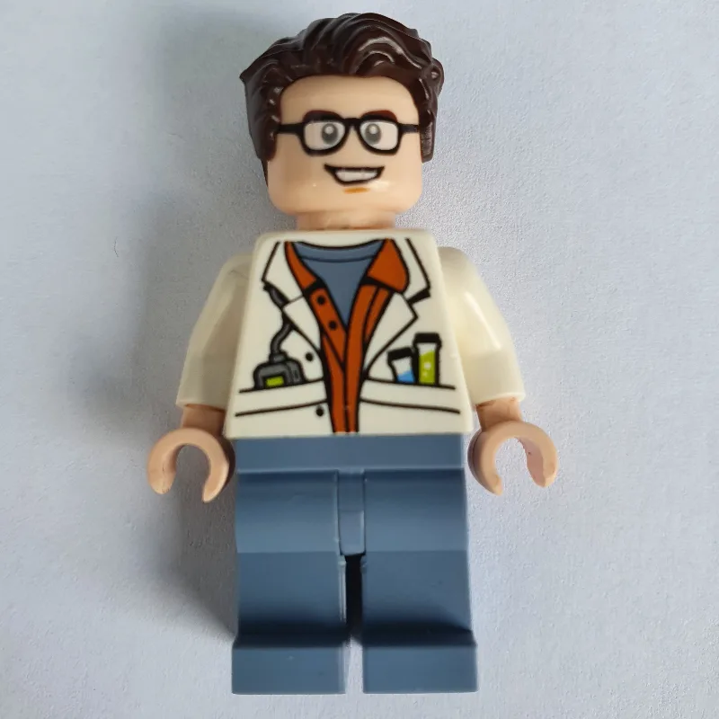 Scientist with Dark Brown Hair and Glasses — minifigurine LEGO | Brick Broker