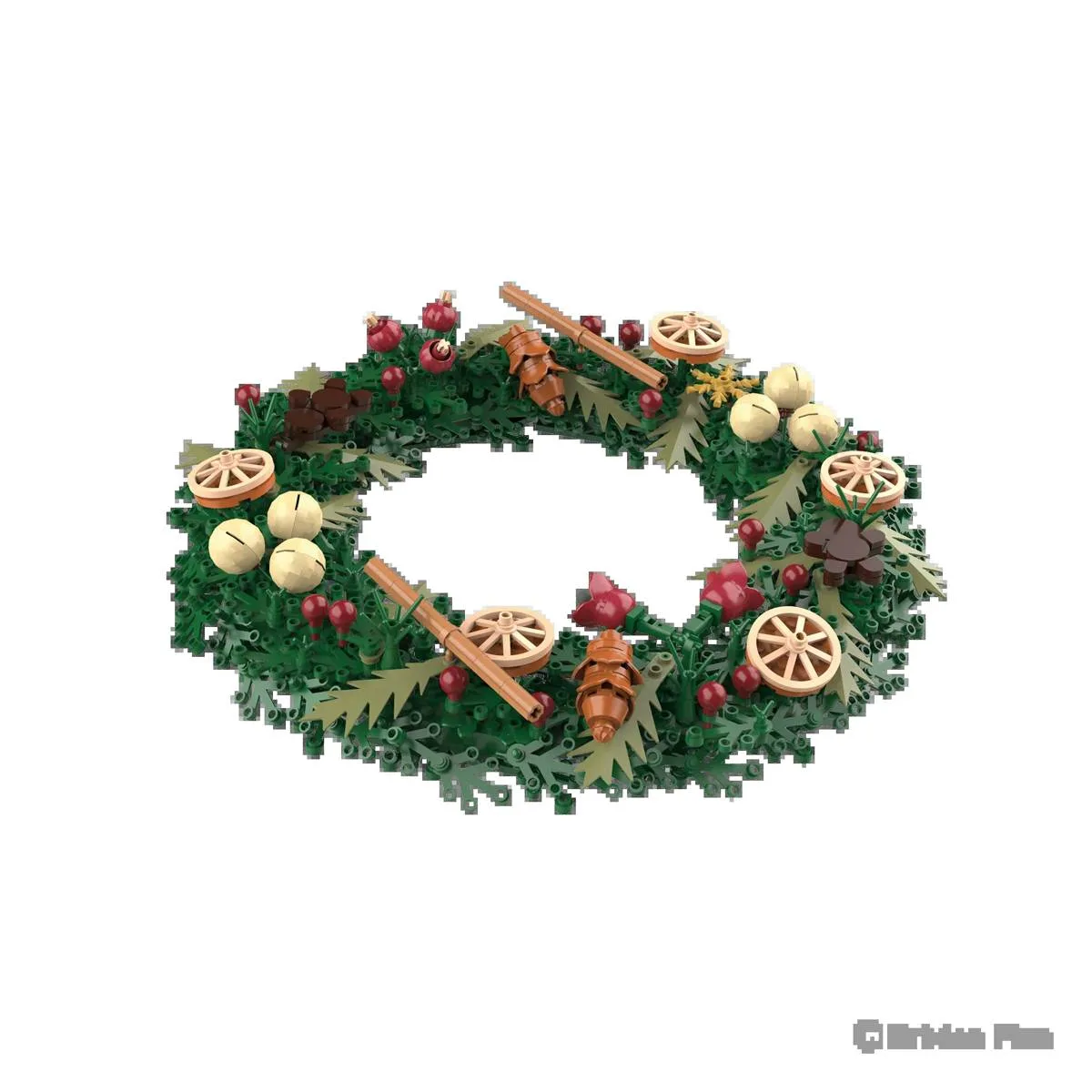 BRIXIES Couronne de l'Avent Couronne de Noël Couronne de fleurs (BRIXIES-222.109) - prix | Brick Broker
