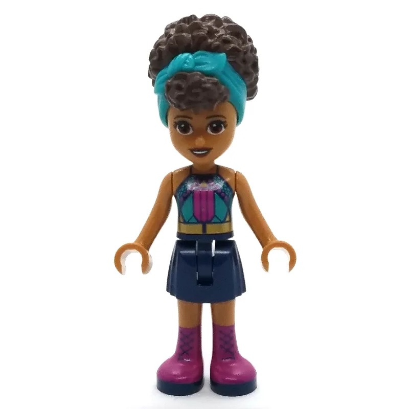 Andrea - Dark Turquoise Top, Dark Blue Skirt,… — minifigurine LEGO | Brick Broker