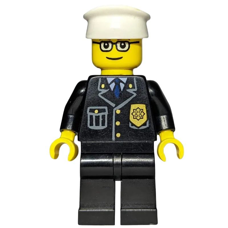 Policeman, Black Jacket with Pocket and Badge… — minifigurine LEGO | Brick Broker