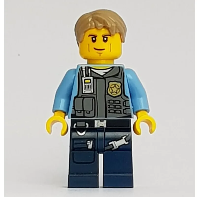 Chase McCain, Dark Bluish Gray Vest with Radi… — minifigurine LEGO | Brick Broker