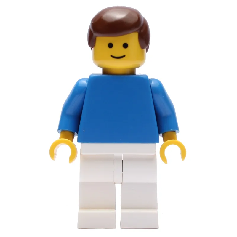 Soccer Player, Plain Blue Torso and White Leg… — minifigurine LEGO | Brick Broker