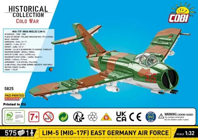 COBI Lim-5 (MiG-17F) Force aérienne de l'Allemagne de l'Est (COBI-5825) - prix | Brick Broker