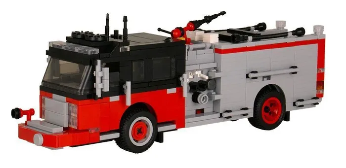 BlueBrixx Camion pompe Spartan ERV Version 3 rouge/noir (BB-101371) - prix | Brick Broker