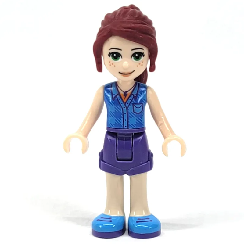 Mia - Dark Azure Plaid Top, Dark Purple Skirt — minifigurine LEGO | Brick Broker