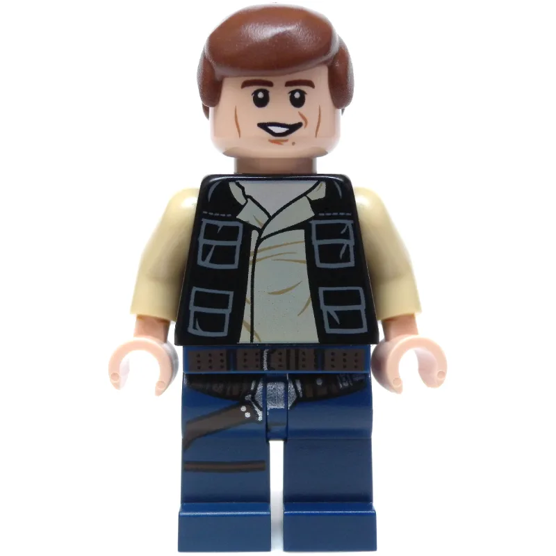 Han Solo, Black Vest, Dark Blue Legs, Smooth… — minifigurine LEGO | Brick Broker