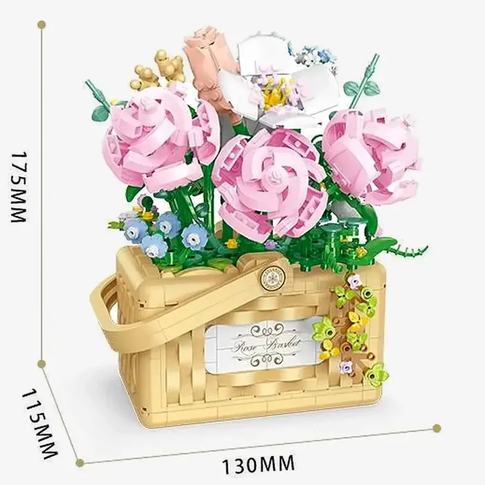 Balody Roses dans un panier en osier (BAL-21071) - prix | Brick Broker