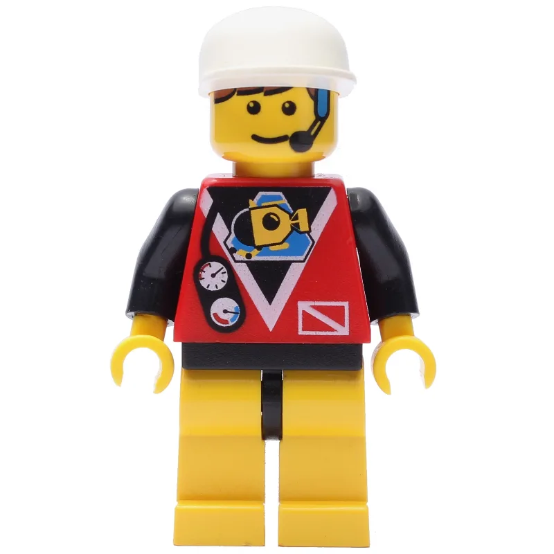 Marine Explorer, Red Shirt with Divers Logo,… — minifigurine LEGO | Brick Broker