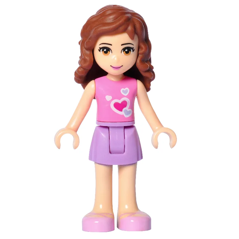 Olivia - Dark Pink Top, Medium Lavender Skirt — minifigurine LEGO | Brick Broker