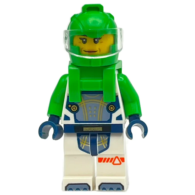Astronaut, White Spacesuit, Bright Green Back… — minifigurine LEGO | Brick Broker