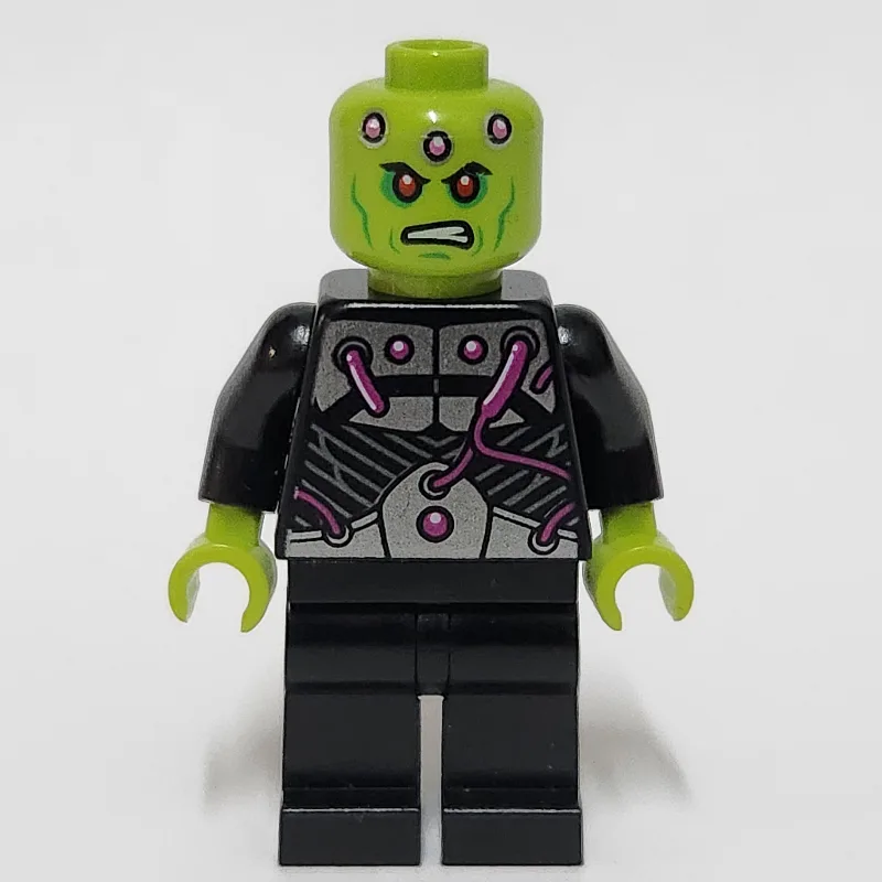 Brainiac in Black Outfit with Magenta Wires — minifigurine LEGO | Brick Broker