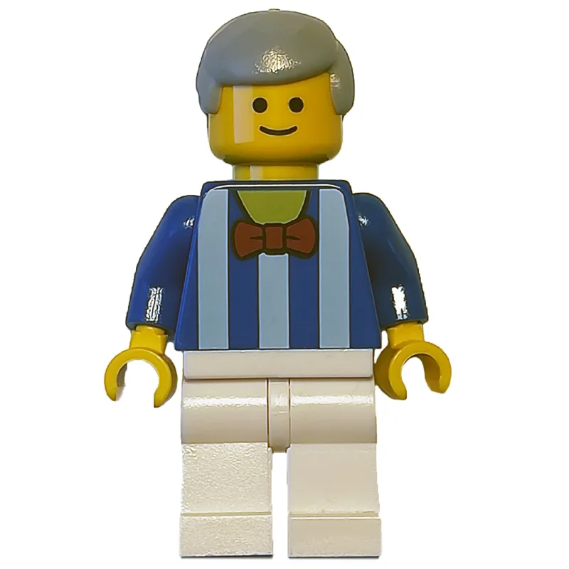 Man, Blue Torso, White Legs, Light Bluish Gre… — minifigurine LEGO | Brick Broker