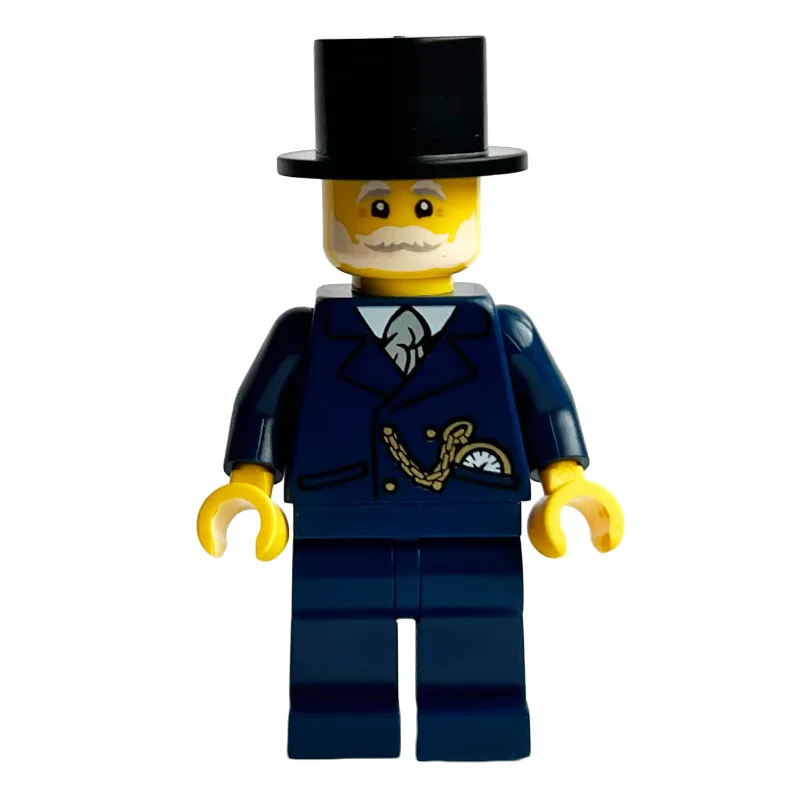 Carriage Driver, Dark Blue Suit, Black Top Hat — minifigurine LEGO | Brick Broker