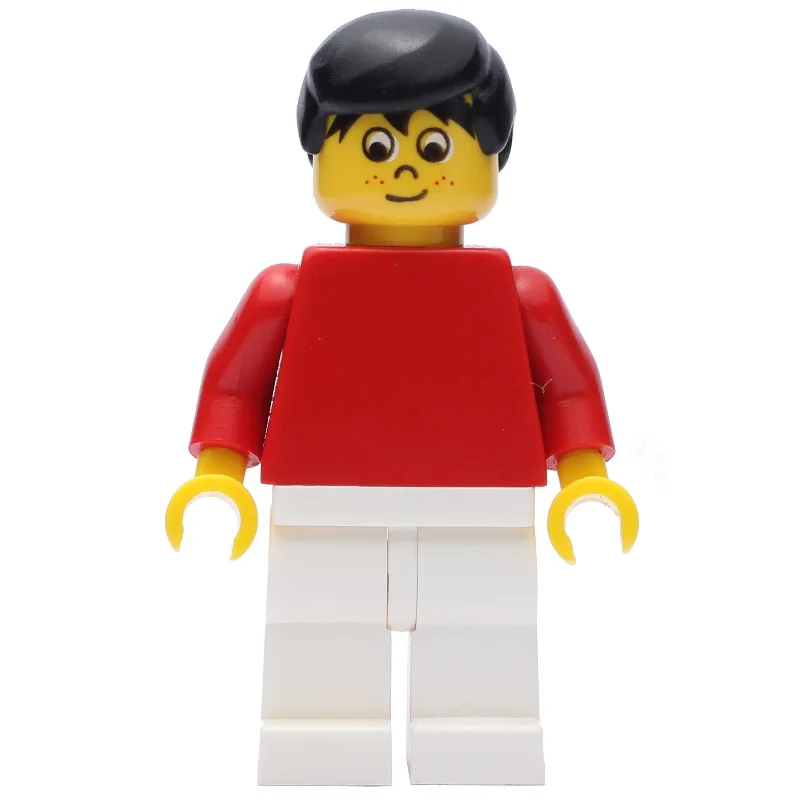 Soccer Player Red Plain Torso, White Legs 10 — minifigurine LEGO | Brick Broker