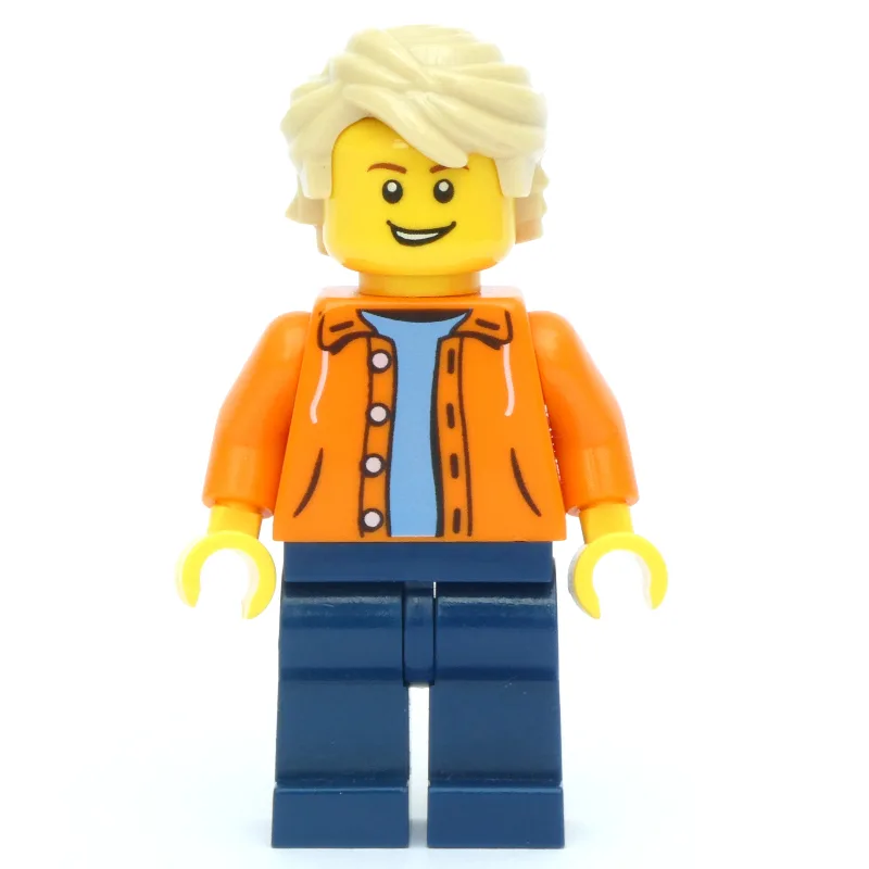 Orange Torso, Dark Blue Legs, Tan Hair — dans quels sets LEGO ? (fig-009325) | Brick Broker