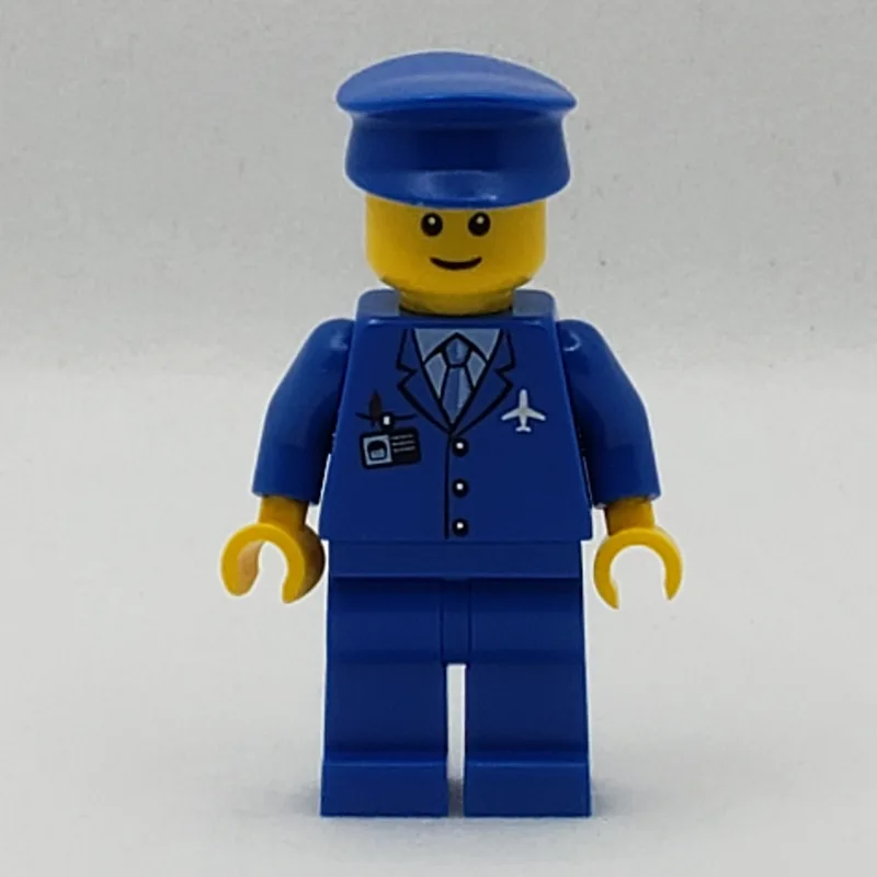 Pilot, Blue Jacket with Plane Logo and Blue T… — minifigurine LEGO | Brick Broker