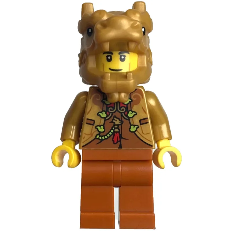 Pearl Gold Torso, Dark Orange Legs, Pearl Gol… — minifigurine LEGO | Brick Broker