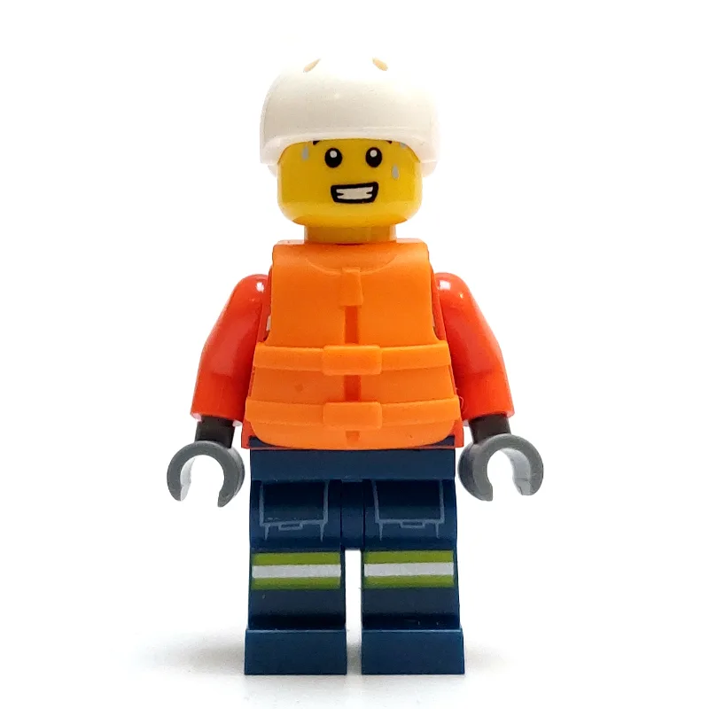 Lifeguard, Reddish Brown Torso, Dark Blue Leg… — minifigurine LEGO | Brick Broker