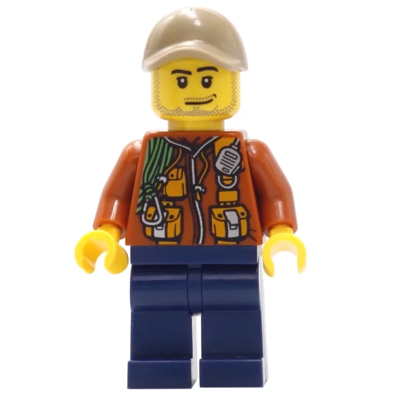 Explorer, Jacket with Pouches, Radio, and Rop… — minifigurine LEGO | Brick Broker