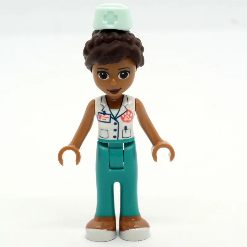 Donna - White Veterinarian Jacket, Dark Turqu… — minifigurine LEGO | Brick Broker