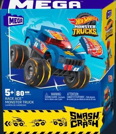 Mattel MEGA Hot Wheels Monster Truck Smash & Crash Race Ace (HMM49) - prix | Brick Broker