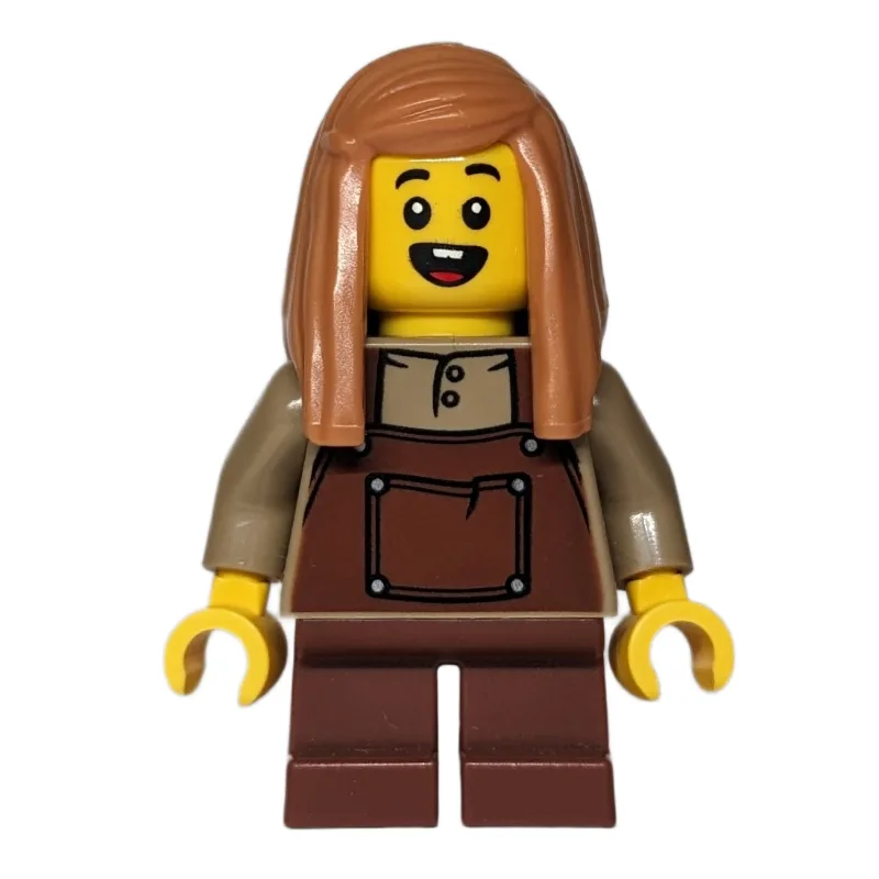 Kid, Dark Tan Torso, Reddish Brown Apron, Med… — minifigurine LEGO | Brick Broker