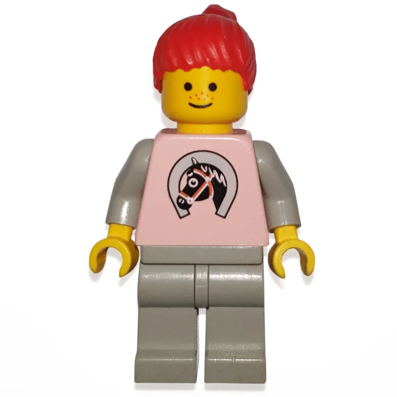 Woman, Pink Top with Horse, Light Gray Legs,… — minifigurine LEGO | Brick Broker
