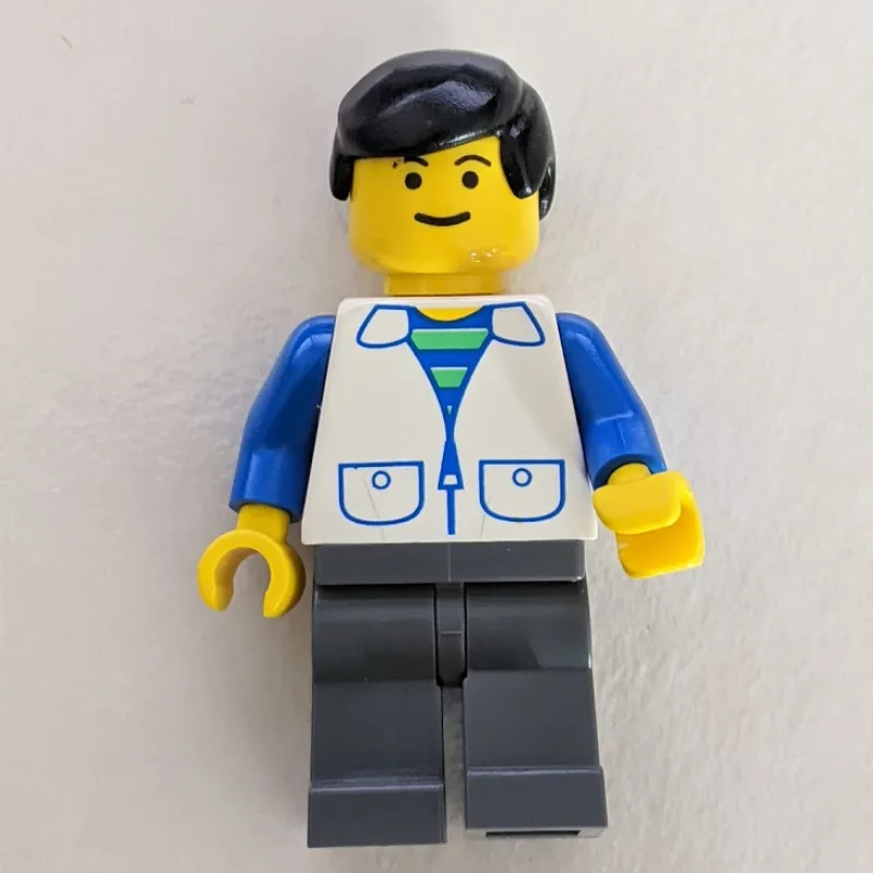Man - White Jacket, Dark Gray Legs — dans quels sets LEGO ? (fig-004912) | Brick Broker