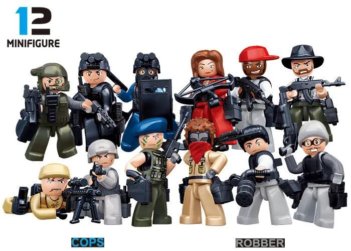Sluban Cops & Robbers 48 sachets poly (SLB-M38-B0583) - prix | Brick Broker
