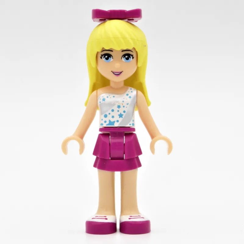 Stephanie - White/Silver Top, Magenta Skirt — minifigurine LEGO | Brick Broker