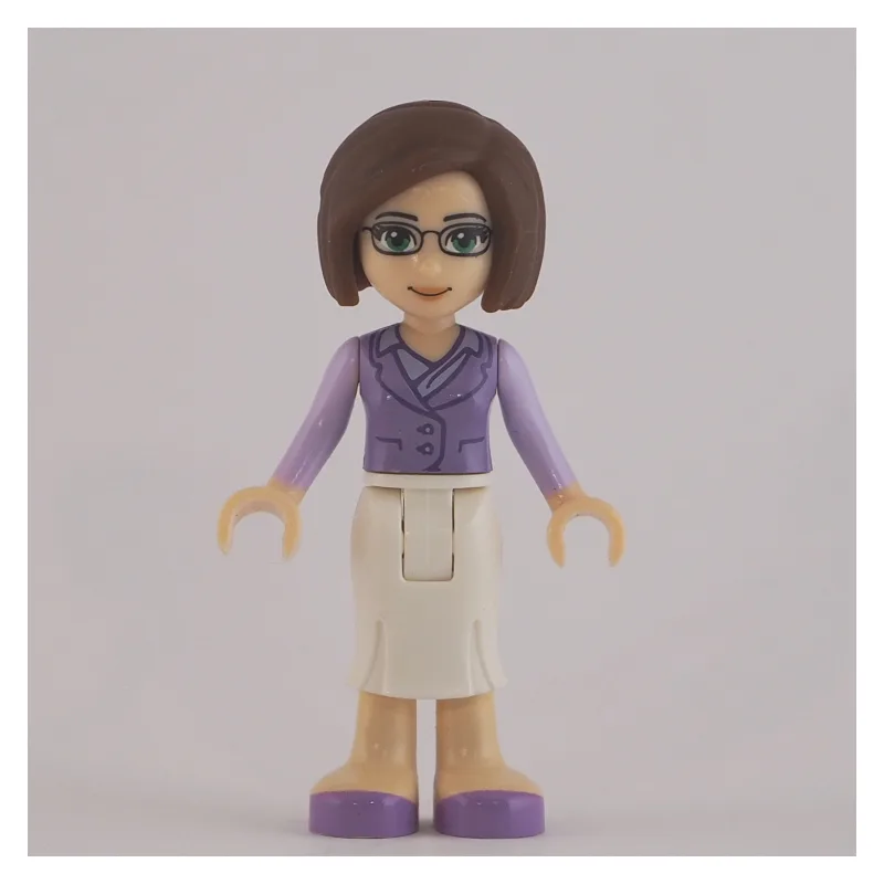Ms. Stevens - Medium Lavender Shirt, White Dr… — minifigurine LEGO | Brick Broker