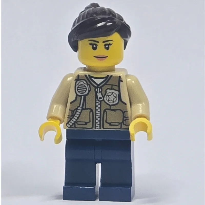 Swamp Police / Ranger, Woman, Dark Tan Vest w… — minifigurine LEGO | Brick Broker