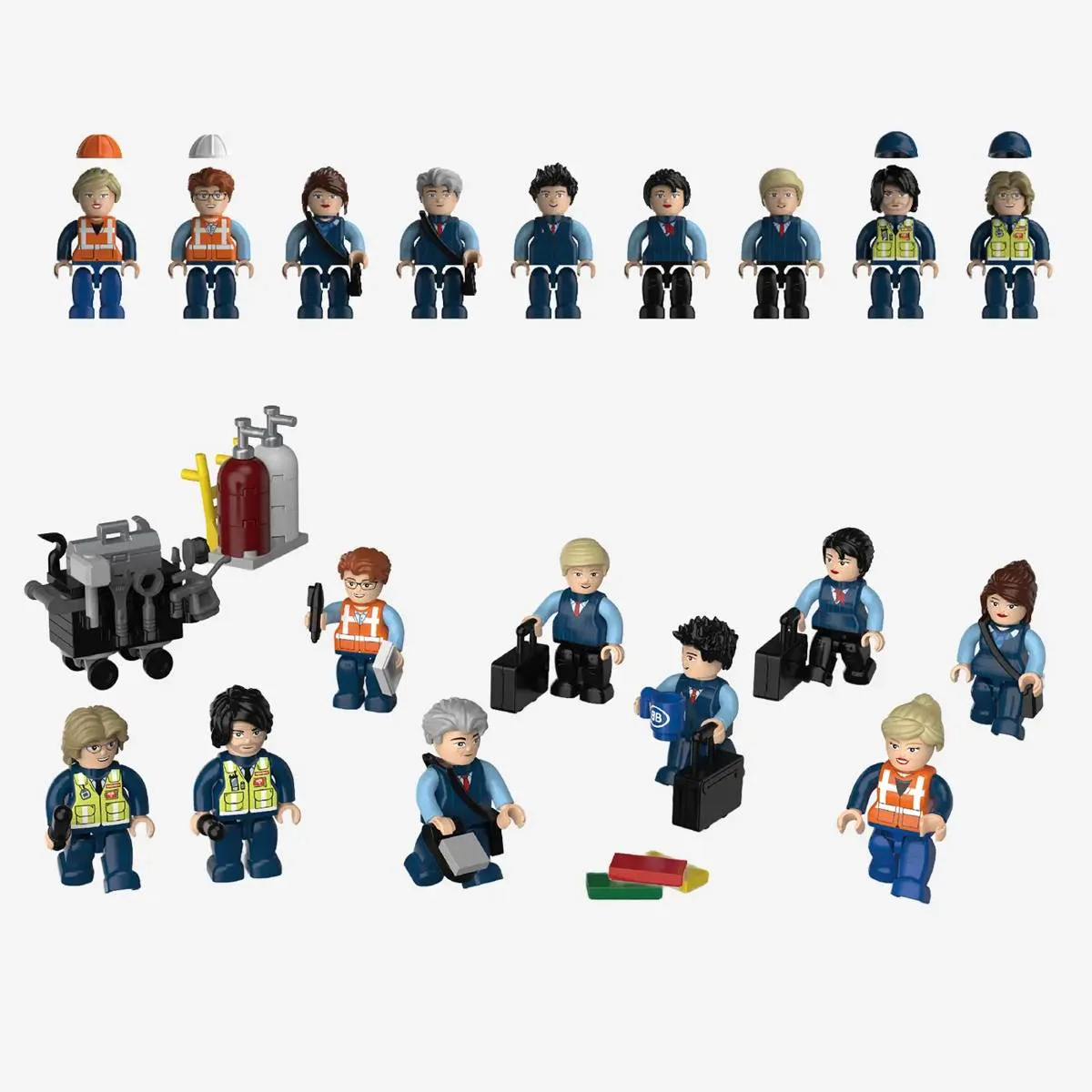 BlueBrixx Figurine - Employés des chemins de fer aujourd'hui (BB-108564) - prix | Brick Broker