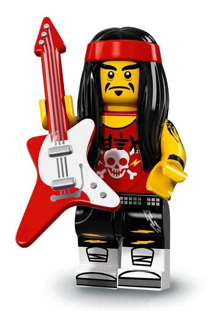 LEGO 71019 Le rockeur à la guitare et au gong - prix | Brick Broker
