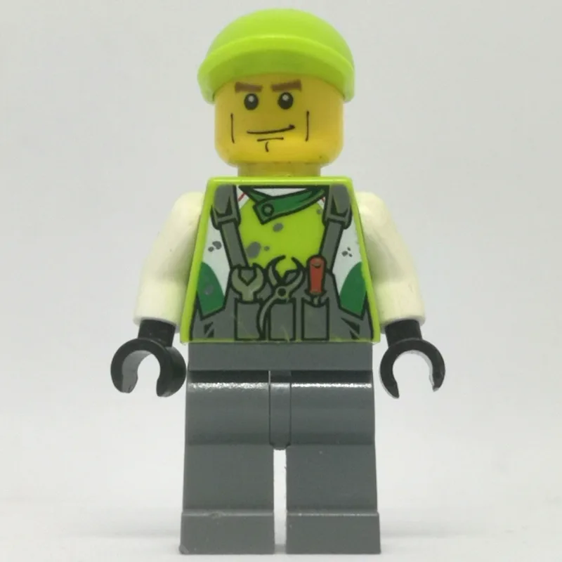 Crew Member Lime Torso, Dark Bluish Grey Legs… — minifigurine LEGO | Brick Broker