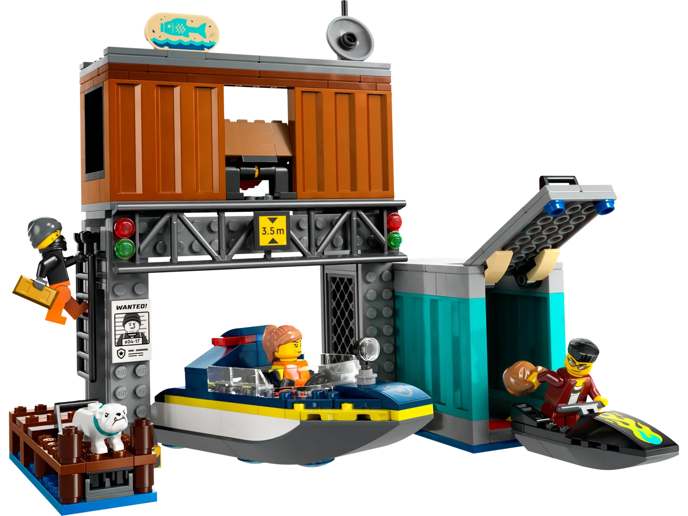 LEGO 60417 Bateau de Police et Cachette de Malfaiteurs - prix | Brick Broker