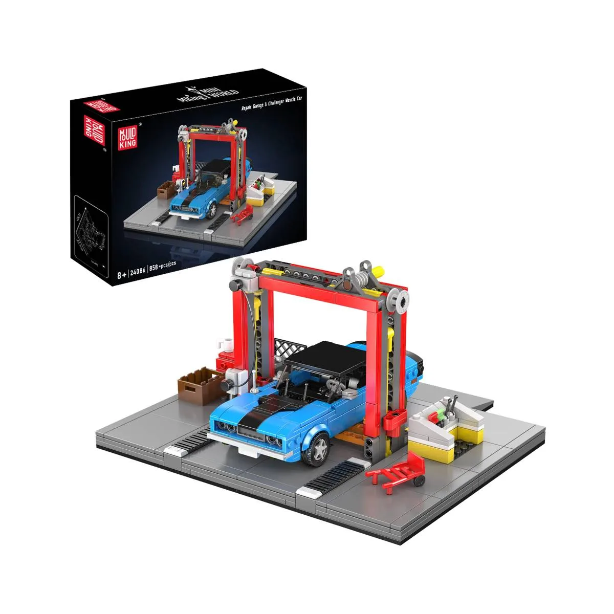 Mould King Garage de réparation & Muscle Car Challenger (MOU-24086) - prix | Brick Broker